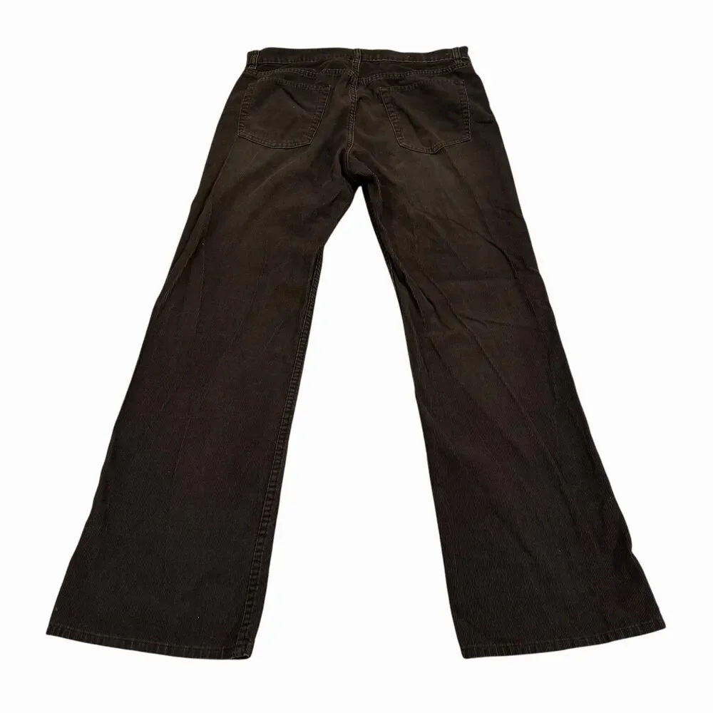 Banana Republic Pants Corduroy Mens Olive Green Straight 35/32 Button‎ Fly